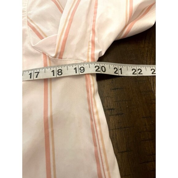 Lafayette 148 NY Velma Striped Skylark Button Front Long Sleeve Shirt Size Small - Picture 8 of 11